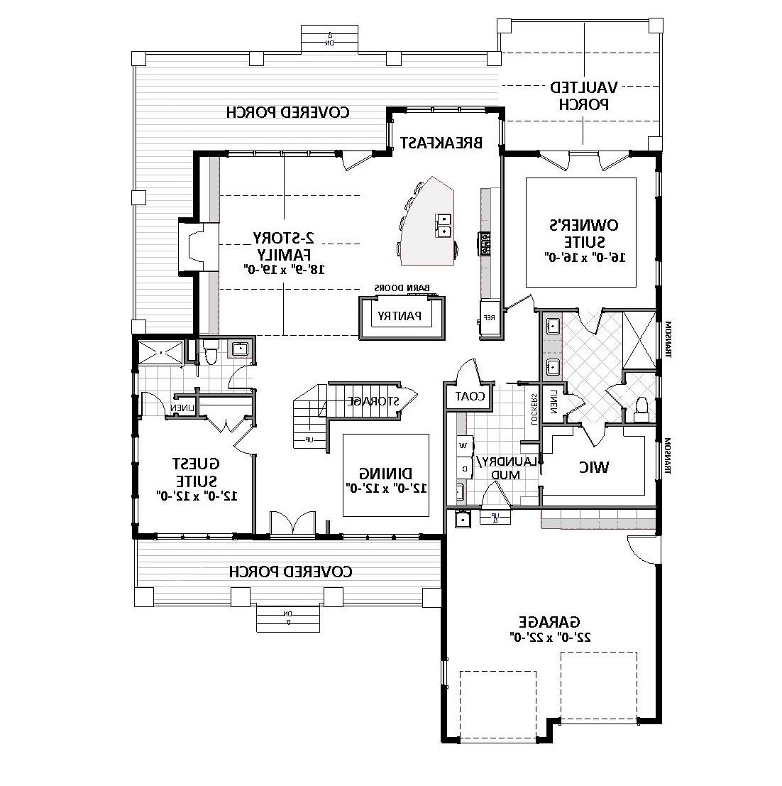 First Floor image of Waverly - B House Plan